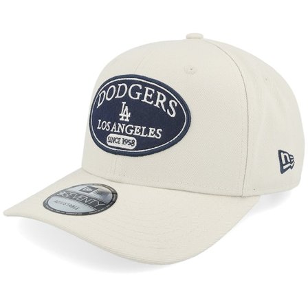 New Era - Los Angeles Dodgers MLB Patch 9SEVENTY Stone Adjustable Adjustable Beige Cap - MLB @ Hatstore