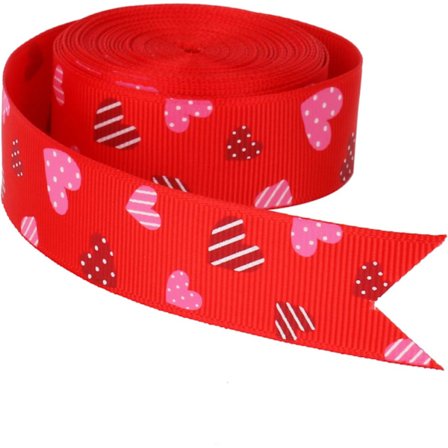 Gavebånd til mors dag med hjerter - Dekorationer til gaveindpakning og hobby