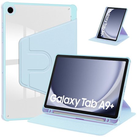 SAM Galaxy Tab A9+, faldsikker tablet case, roterende tablet case (lyseblå)