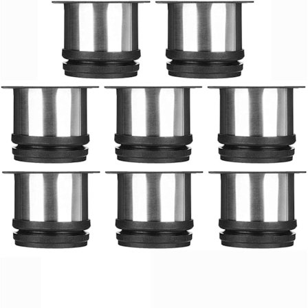 Sett med 8 møbelbein, justerbare kjøkkenbein Ø 50 mm/høyde 5