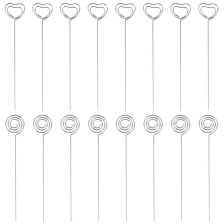 60 stykker metaltråds-memoklemmer, notekortholder, bordnummerklemme, fotostativ til bryllup, fest C