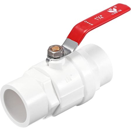 40mm Kulventil, PVC-uttagstyp Avstängningsventilbrytare för Akvarium Vattenflödeskontroll, Sump Pump, Pool