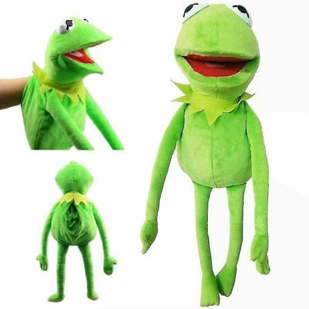 23 tommer Kermit Frosken Hånddukke Myk Plysj Dukke Leke Barn Jul Gave. 58cm