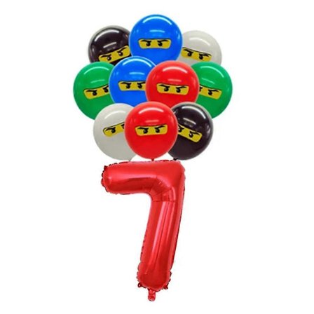 Til Børnefødselsdag Ninja Tema Festartikler Service Tallerken Kop Servietter Dug Dekorationer Banner Ballon Til Drenge