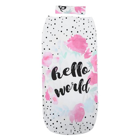 Babypige Sovepose Pandebånd Sæt Blød Nyfødt Svøb Modtagende Tæppe Sengelinned Håndklæde