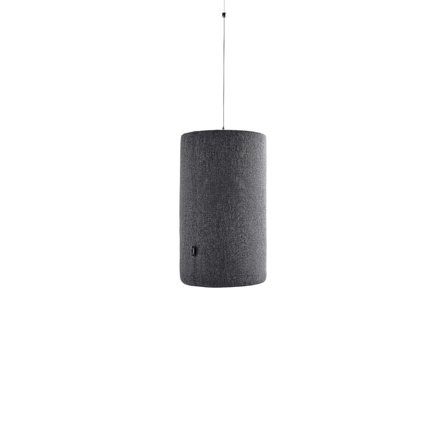 Acoustic panel POLY, cylinder, Ø280x500 mm, ceiling hanging, dark grey
