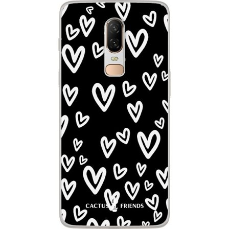 Kompatibelt Mobilskal till OnePlus OnePlus 6 Cactus and Friends - Handdrawn Love Chaos