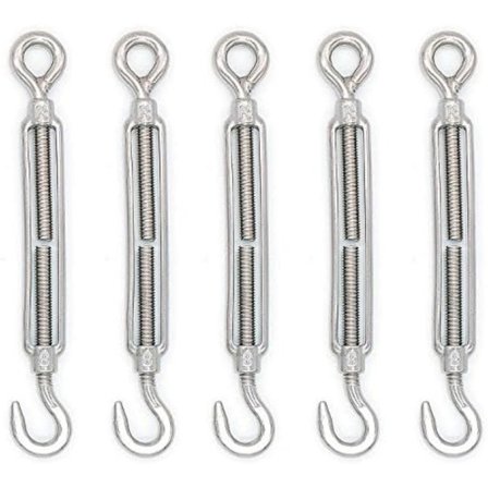 M8 304 Rostfritt Stål Krok och Ögla Vantskruv - 5-pack