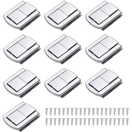 10 stk. låsespænder i rustfrit stål til smykkeskrin gaveæske, låsespænde med 40 skruer