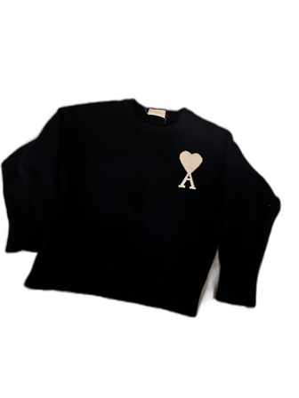 Svart stickad tröja från Ami Paris