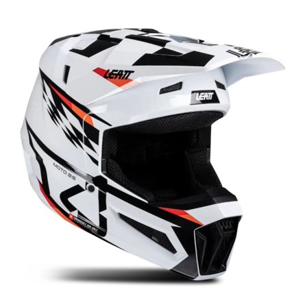 Leatt Moto 3.5 V25 Youth MX Helmet With Goggles White M