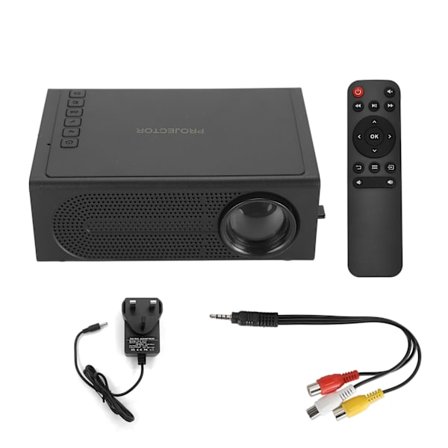 Miniprojektor 1920x1080P Full HD Bärbar LED-projektor för Hem Camping Kamera Spel Barn Present