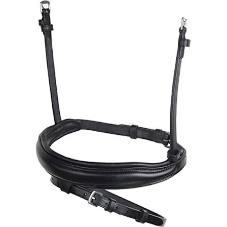 Collegiate Leather Mono Crown Flash Noseband Warmblood Svart