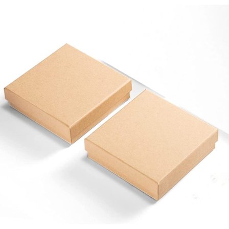 Nye 10 stk. brun smykkeæske, 7*7*3 tommer gaveæske til smykker i karton