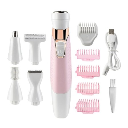 Intim barbermaskin for kvinner, ElectriBrite 3 i 1 elektrisk trimmer for kvinner for kropp, bikinisonen, intimområde, ansiktshår og øyenbryn, damer