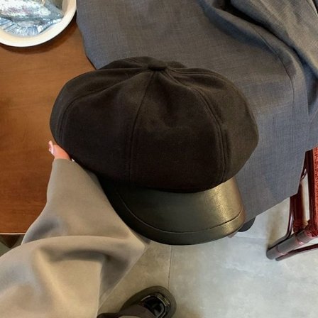 Kvinder baret ulden baret kasket SORT