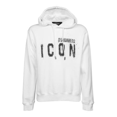 Dsquared2, Hoodies Wit, Heren, Maat:XL