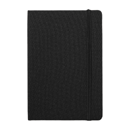 Åhléns Home Linjerad anteckningsbok textil A5 ROMEO Kontor & papper Svart ONESIZE