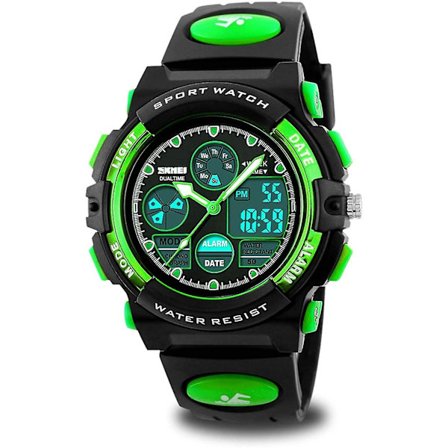Kids Digital Sports Watch, Gutter Jenter Vanntett Sports Outdoor Watch Kids Casual Electronic Analog Quartz Sports Watch