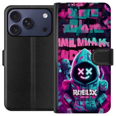 Kompatibelt Plånboksfodral till Apple Apple iPhone 17 Pro Neon Hoodie Gamer snygg motiv med spelinspiration och neonfärger