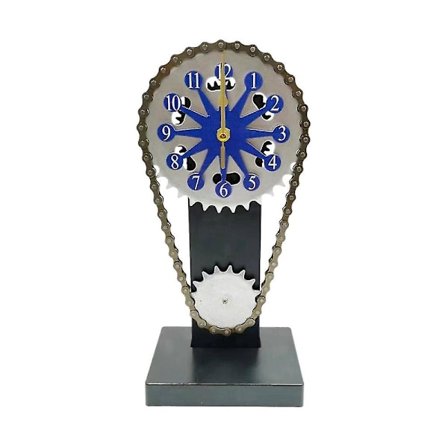 Retro Ur Håndværksdekorationer Roterende Kædegear Ur Dekorativt Bordur Mekanisk Optræk Hænder