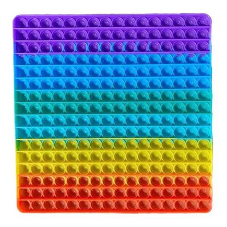 Stor Pop It Fidget Sensorisk Leksak Stress Relief Flerfärgad
