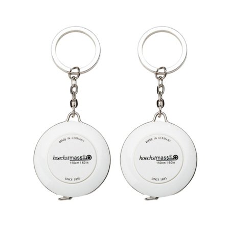 2kpl Avaimenperä Mittanauha VALKOINEN