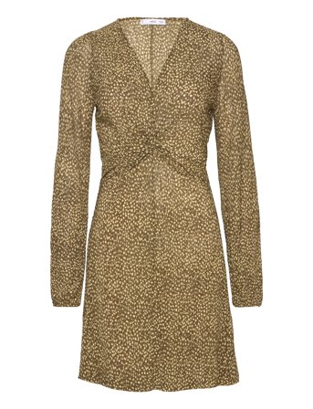 Mango | Short Printed Dress With Knot Detail | S