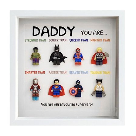 Superhelt Foto Ramme Væghængt Kunst Retro Tegneseriefigur Familie Dekoration