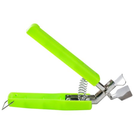 Grön rostfri ståltånghandtag för tallrikar, kastruller, skålar, ugn