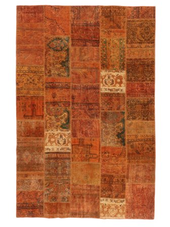 Patchwork Rug Modern Dark Red/Brown (Wool, Persia/Iran)