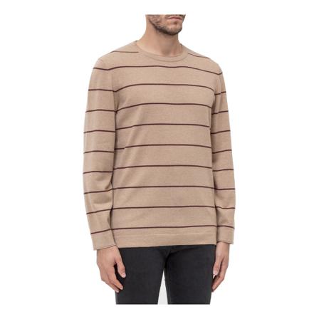 Brunello Cucinelli, Knitwear Bruin, Heren, Maat:M,strepen