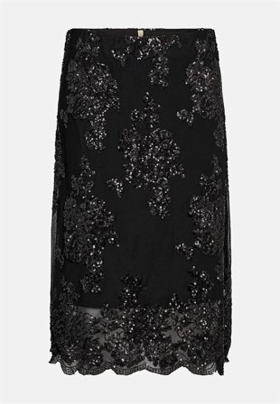 Soyaconcept - Festkjole med blonde og perlebroderi i sort til damer i størrelse L (42) - Cellbes