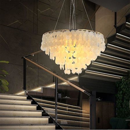 4-valosainen 50 cm riippuvalaisin metallikuorella Moderni 110-120v 220-240v