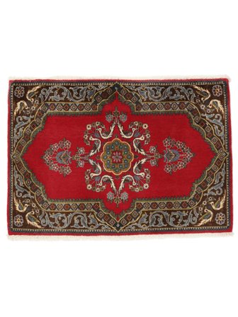 Keshan Rug 66X98 Dark Red/Black Wool, Persia