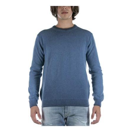 BomBoogie, Round-neck Knitwear Blauw, Heren, Maat:M
