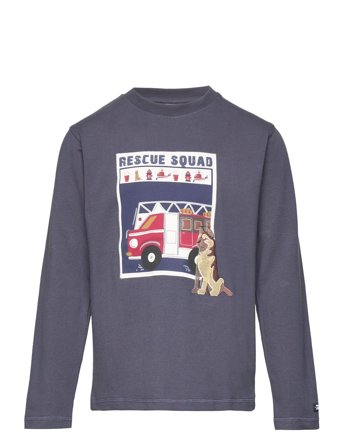 Anton - T-Shirt T-shirts Long-sleeved T-shirts Blå Hust & Claire*Betinget Tilbud