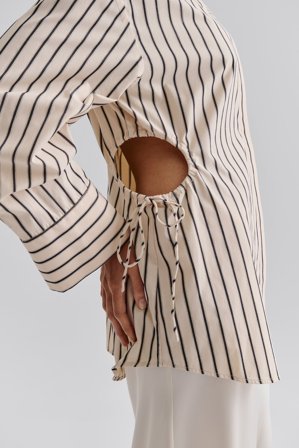 Malina - Eline shirt - M - Black Stripe