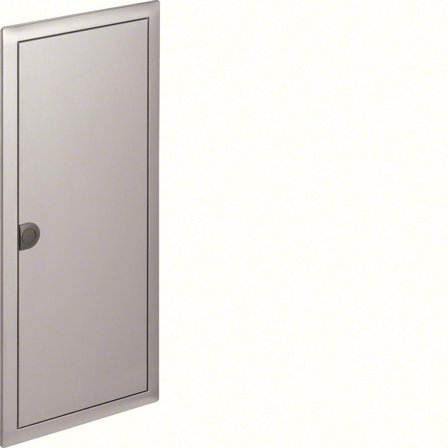 Hager VZ264N Dør med ramme, børstet stål 4 rader, Elfordeling & strømforsyning