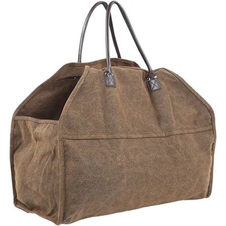 /EA/Bärbar vedkorg i canvas, förvaringsorganisatör för öppen spis