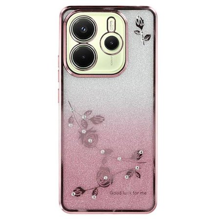 SKALO Xiaomi Redmi Note 14 4G KADEM Glitter Cover - Rosa guld