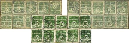 Danmark 1921 - AFA 124 - 30 bundter med hver 100 frimærker - 30 bundter - Stemplet