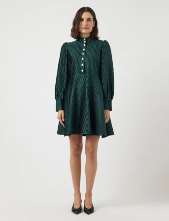 YAS Yasripple Ls Dress - Show - Green - 42