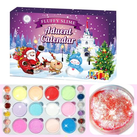 Julekalender DIY Fluffy Slime Kit Nedtællingskalender