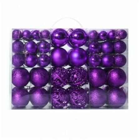 Julekuler Halloween Baubles Julekuler Sett 100 stk Lilla LYCXAMES