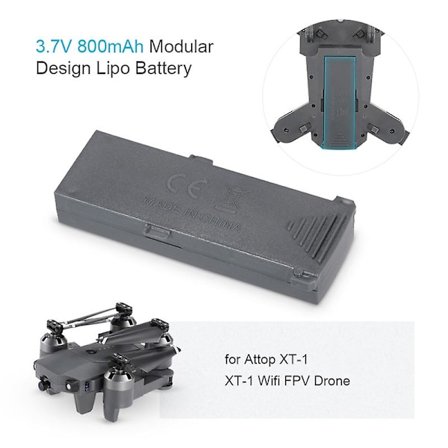 3.7V 800mAh RC-nelikopteri Modulaarinen Lipo-akku Attop XT-1 WiFi FPV-dronelle