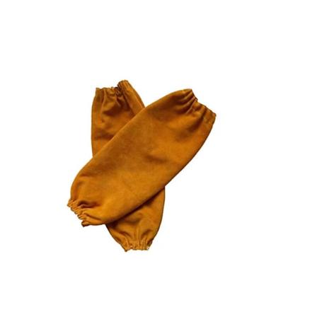 Lær sveisemansjetter for menn og kvinner, varme- og flammebestandige, med elastisk mansjett, 48 cm lang armbeskyttelse for sveisere,