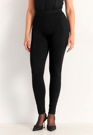Cellbes of Sweden - Leggings med strukturmønster i svart for damer i størrelse 34/36