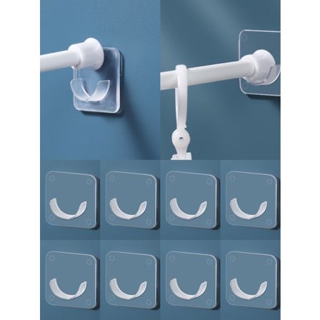 10 st självhäftande gardinstångsfästen Draperi krok hållare Fixi