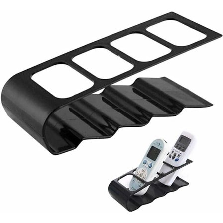 Fjärrkontrollförvaringshållare, Skrivbordsorganisatör med Fjärrkontrollförvaringshållare 4 Fack för TV, DVD och Blu-Ray Fjärrkontroller(Svart)-